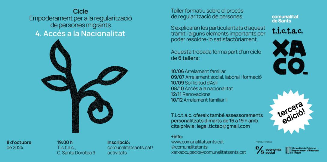 taller regularització sol·licitud de nacionalitat