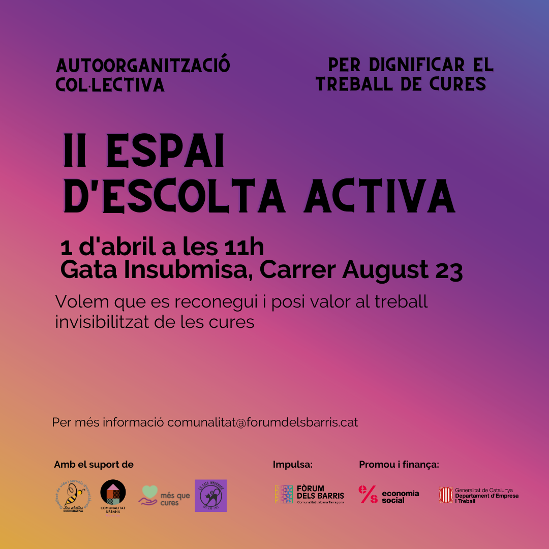 Segona Trobada de Persones Treballadores de les Cures a Tarragona