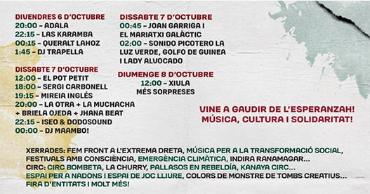 Horaris Festival Esperanzah!