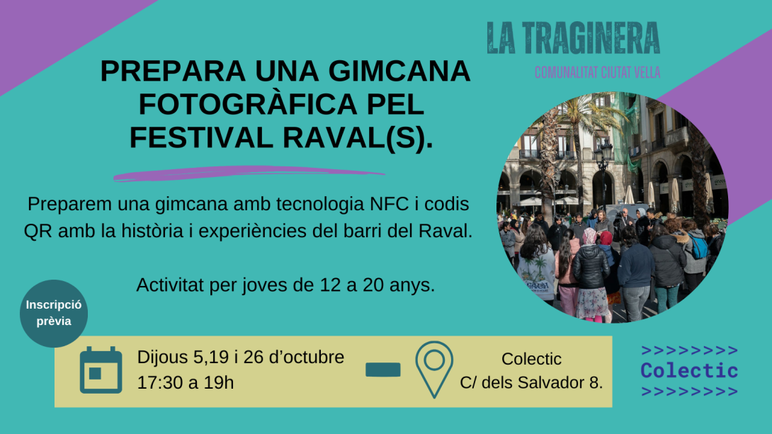la traginera Gimcana fotogràfica pel festival Ravals